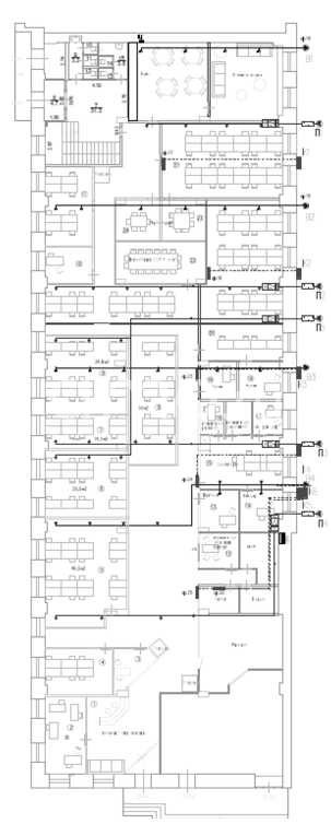 Планировка офиса 884 м², 1 этаж, БЦ «Реформа»